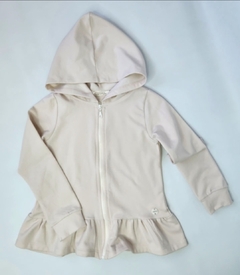 Campera Nena Frisa Elastizado con Volado (Crema) - comprar online