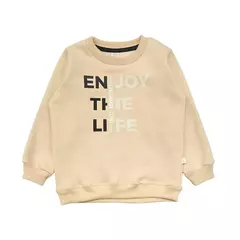 Buzo Nene con Frisa Estampa Enjoy the life (Beige) - comprar online