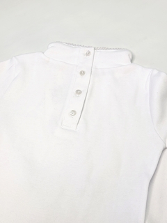 Polera Nena ML Interlock Lisa (Blanca) - MUNA Babies & Kids