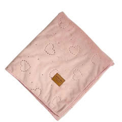 Manta BB Corderito y Matelasse (Rosa)
