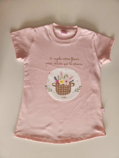 Remera Nena MC Estampada (Rosa)