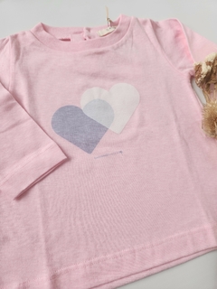 Remera Beba Corazones ML (Rosa) - comprar online