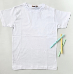 Remera Unisex Escolar MC (Blanco)