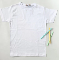 Remera Unisex Escolar MC (Blanco)
