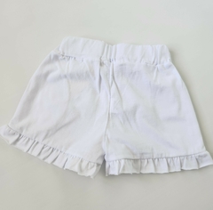 Pantalon Beba Short Liso con con Volados (Blanco) - comprar online