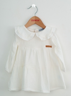 Vestido Beba ML Cotton Baby Cuello (Blanco) - comprar online