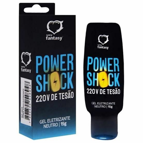 POWER SHOCK 220 V DE TESÃO GEL ELETRIZANTE NEUTRO 15G SEXY FANTASY