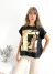 Remera amplia manga rebatible Art is everywhere en internet
