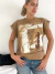 Remera amplia manga rebatible Art is everywhere - tienda online