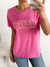 Remera jersey escote redondo Bitch con strass - BENKA MAYORISTA 