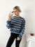 Sweter rayado escote redondo Blanche