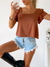 Blusa lino spandex doble volado Carioca - comprar online
