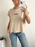 Remera amplia manga rebatible bordada Classical - tienda online