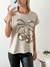 Remera amplia manga rebatible Cereza Print en internet