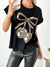 Remera amplia manga rebatible Cereza Print - tienda online
