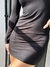 Vestido modal viscosa escote asimetrico y frunce Delacroix - BENKA MAYORISTA 