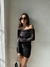 Vestido ribb foil escote bote con frunce Granada - comprar online