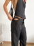 Pantalon sastrero vintage pinzado tiro bajo con sustraccion y cintura regulable Havre - tienda online