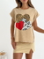 Remera amplia manga rebatible Hearts - tienda online