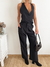 Pantalon sastrero vintage cintura trasera elastizada y falso bolsillo ojal Hensley - comprar online
