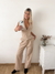 Pantalon sastrero vintage cintura trasera elastizada y falso bolsillo ojal Hensley - tienda online