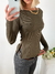Remera morley soft escote bote con frunce en delantero y tajo Idupur