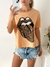 Remera algodón Rolling lengua print - comprar online