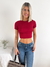 Remera ribb crop basica al cuerpo manga corta Mertens - comprar online