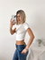 Remera ribb crop basica al cuerpo manga corta Mertens - BENKA MAYORISTA 