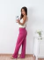 Pantalon cuerina con bolsillos traseros con cierre y boton Olivia - comprar online