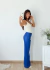 Pantalon cuerina con bolsillos traseros con cierre y boton Olivia en internet