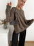 Sweater oversize rayado con tajo lateral Portman - BENKA MAYORISTA 