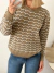 Sweater punto calado y rayas Pucon - comprar online