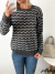 Sweater punto calado y rayas Pucon - tienda online