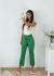 Pantalón cuerina al tobillo con terminación al corte Rockaway - comprar online