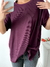 Remeron morley soft oversize con tajos y manga corta con puño Rouges