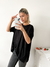 Remeron morley soft oversize con tajos y manga corta con puño Rouges - tienda online