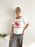 Remera algodón estampa con brillo Strawberry strakap