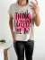 Remera amplia manga rebatible Think outside the box - tienda online