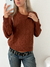 Sweater escote redondo amplio trenzado Venezia - comprar online