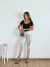 Pantalon clásico achupinado bengalina metalizada Young - comprar online