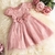 Vestido Princesa Luxo Bordado Pérolas infantil festa