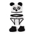 Conjunto Recém-nascido Fotografia Crochê Mesversário Panda na internet