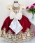 Vestido Realeza Infantil Princesa bordado Luxo Daminha - comprar online