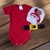 Body temático Papai Noel Bebê luxo 100% algodão Fotografia Mesversário Natal 3 peças