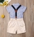 Conjunto Luxo social bebê, menino com suspensório batizado - comprar online