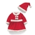Vestido Mamãe Noel Temático Natal bebê menina com touca. na internet