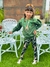 Conjunto infantil estampa NANAI GIRAFA Moletom- VERDE