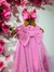 Vestido Festa em Tule com Laço Aplicado Malagah - ROSA