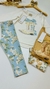 Conjunto Infantil Menina Flores Milon -AZUL - comprar online